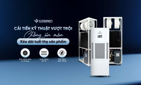 Máy hút ẩm Kosmen KM - 180S được thiết kế để vận hành êm ái, hạn chế tiếng ồn tối đa