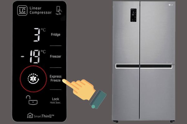 Tủ lạnh LG thông thường có các nút nhiệt độ hoặc nút vặn