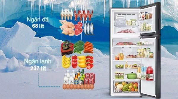 Tủ lạnh Samsung RT31CB56248A/SV có chế độ Power Freeze cho phép thực phẩm đông nhanh hơn.