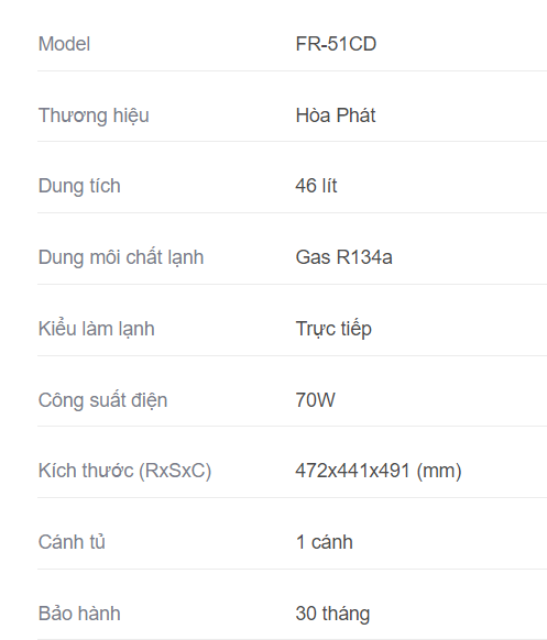 Tủ lạnh mini Funiki FR-51CD 46L đa chức năng