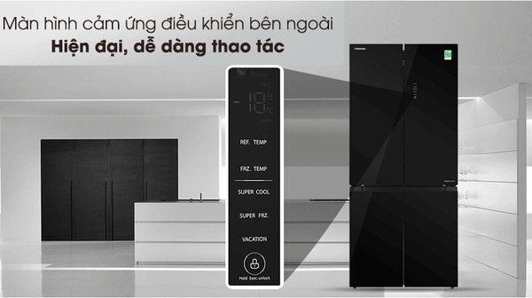 Tủ lạnh Toshiba GR-RF610WE-PGV(22)-XK có ngăn đông mềm Ultra Fresh.