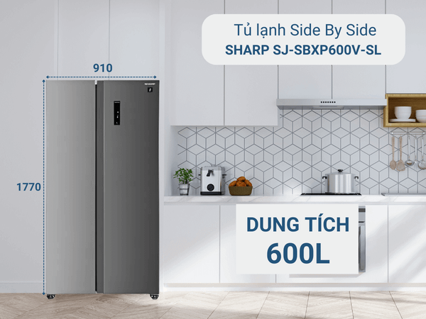 Công nghệ khử mùi Nano Ag+Cu trong tủ lạnh Sharp SJ-SBXP600V-SL giúp loại bỏ mùi hôi khó chịu từ thực phẩm