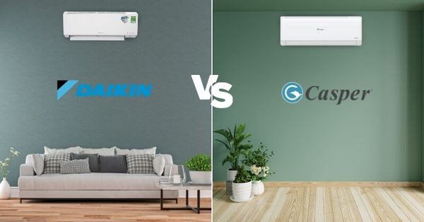 Casper làm lạnh nhanh và tiện lợi, nhưng Daikin có hiệu suất làm lạnh lâu dài và ổn định tốt hơn.