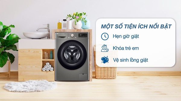 Máy giặt LG FV1412S3PA sử dụng công nghệ giặt hiện đại giúp tiết kiệm nước và điện năng đồng thời tăng hiệu suất