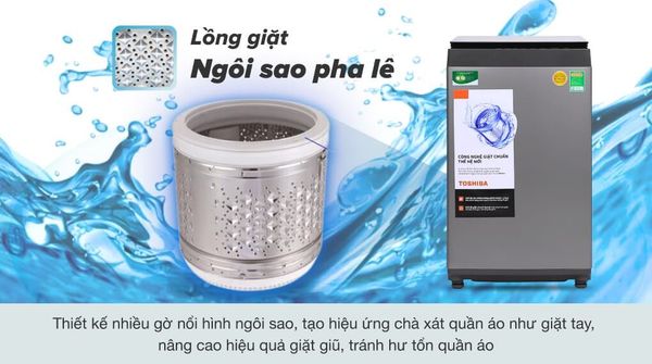 Máy giặt Toshiba Inverter AW-DUM1600LV(SG) có thiết kế tinh tế và tông màu xám bạc sang trọng Máy giặt Toshiba Inverter AW-DUM1600LV(SG) có thiết kế tinh tế và tông màu xám bạc sang trọng