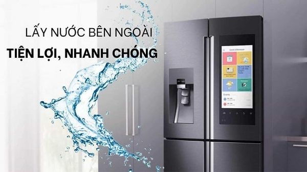 Tủ lạnh lấy nước bên ngoài thông minh thường có thiết kế hiện đại và sang trọng