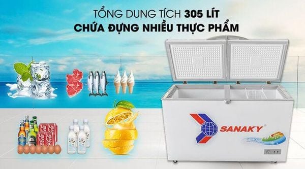 Các dòng tủ đông Sanaky được trang bị công nghệ Inverter, giúp tiết kiệm điện năng lên đến 30-50% so với các mẫu thông thường.