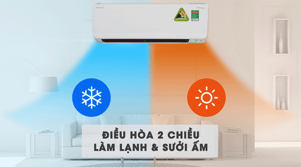 Điều hòa Daikin hiện đại làm lạnh sâu hiệu quả