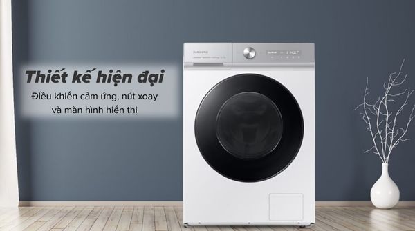 Samsung WD14BB944DGM/SV có nhãn năng lượng cao, giúp giảm lượng nước tiêu thụ và tiết kiệm điện.