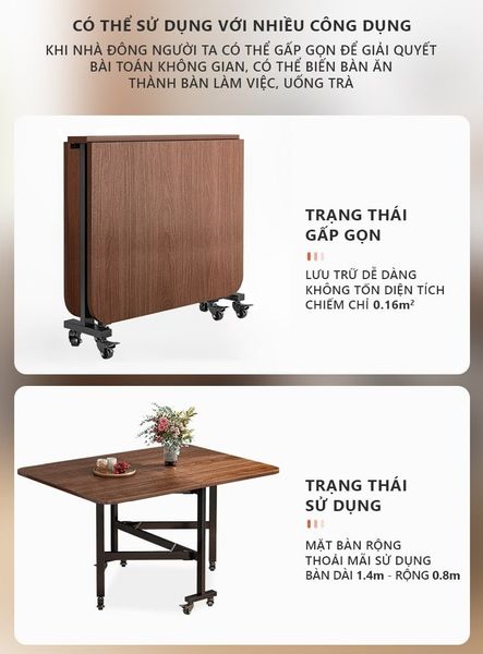 bàn trà thông minh gấp gọn