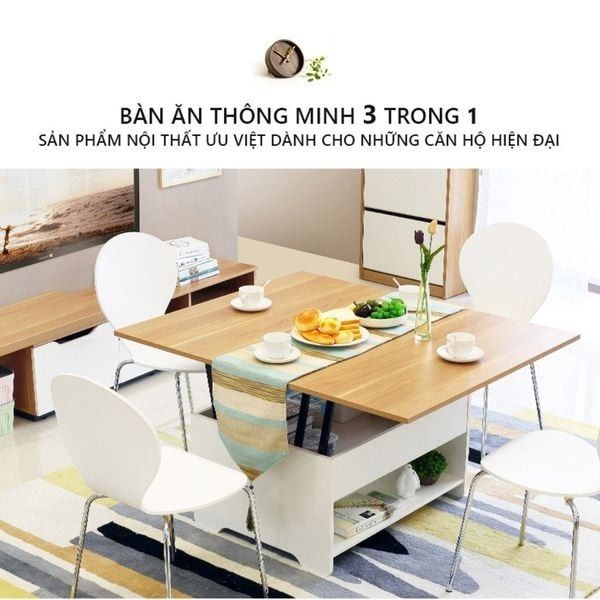 bàn trà thông minh gấp gọn