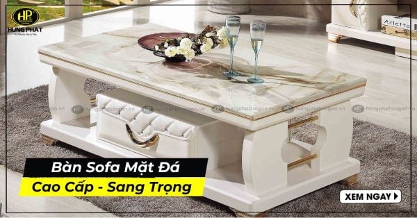 Bàn Sofa Mặt Đá Nhập Khẩu Cho Phòng Khách Cực Đẹp Giá Siêu Tốt