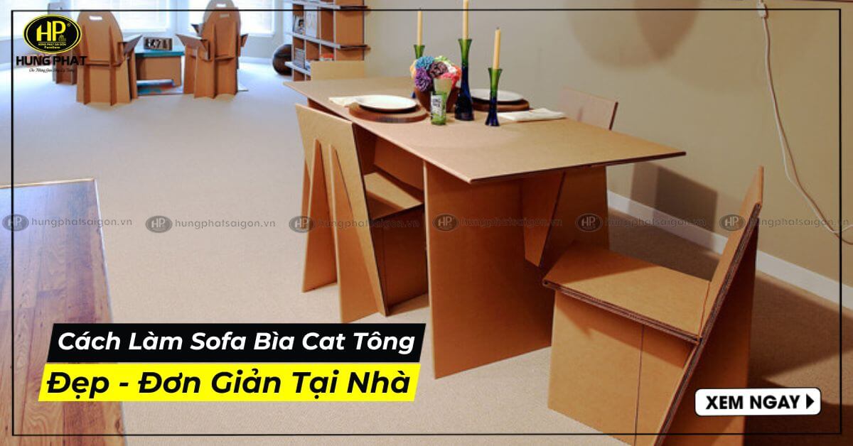 Cách Làm Ghế Sofa Từ Bìa Cát Tông Nhanh Đơn Giản Tại Nhà