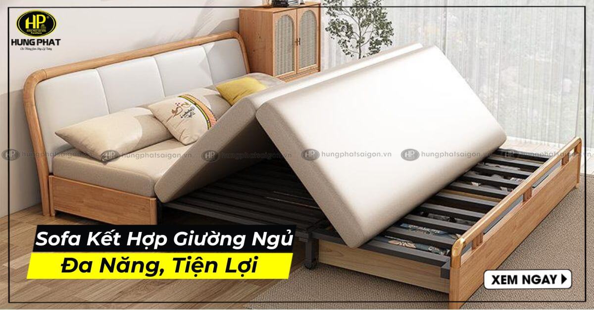 Ghế Sofa Kết Hợp Giường Nằm Ngủ Tiện Lợi Đa Năng Thông Minh