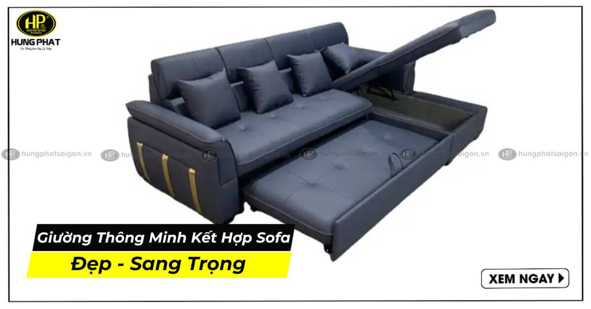 Giường Thông Minh Kết Hợp Sofa Cao Cấp Nhập Khẩu Sang Trọng