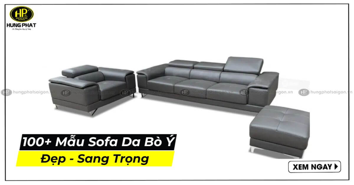 TOP 100+ Các Mẫu Sofa Da Bò Ý Hiện Đại Sang Trọng Hiện Nay