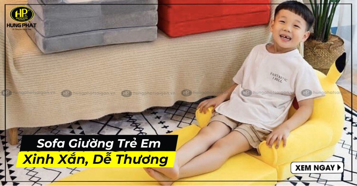 Sofa Giường Trẻ Em Xinh Xắn Đáng Yêu Giá Tốt Tại Xưởng