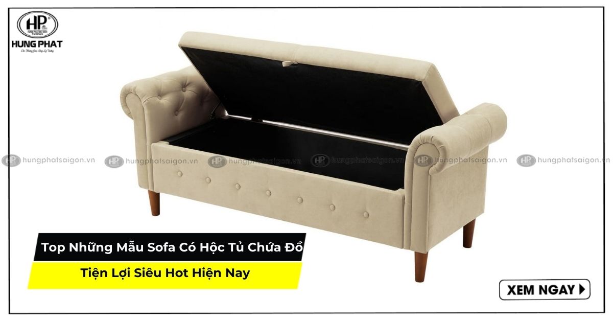 Top Những Mẫu Sofa Có Hộc Tủ Chứa Đồ Tiện Lợi Siêu Hot Hiện Nay