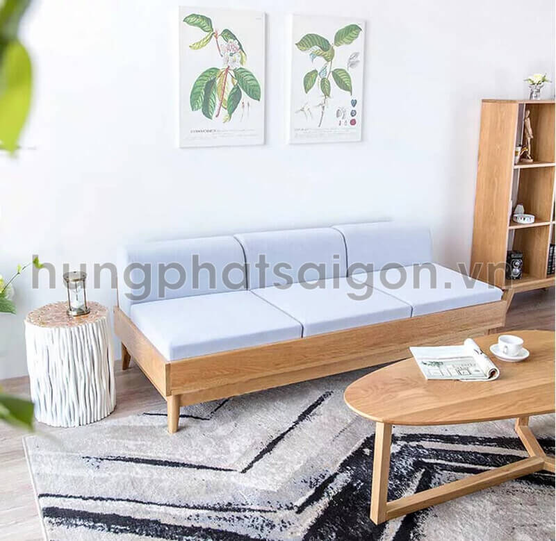 Sofa văng thường được kết hợp với những chiếc nệm kiểu cách và tháo lắp linh hoạt