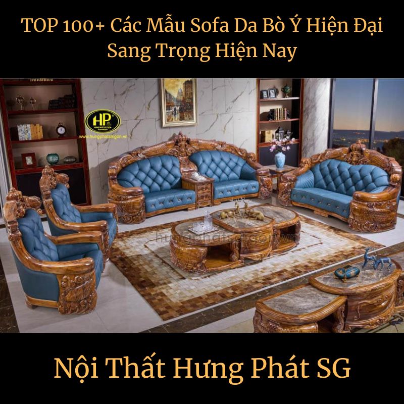 TOP 100+ Các Mẫu Sofa Da Bò Ý Hiện Đại Sang Trọng Hiện Nay