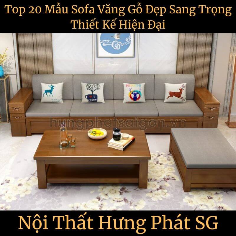 Top 20 Mẫu Sofa Văng Gỗ Đẹp Sang Trọng Thiết Kế Hiện Đại