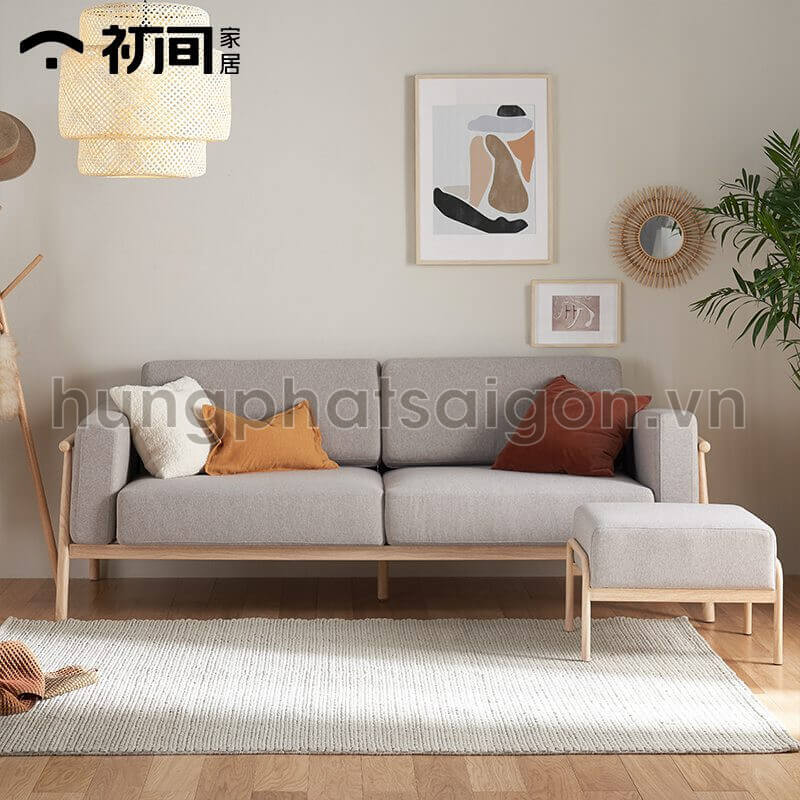 Kiểu dáng của sofa văng bằng gỗ công nghiệp được đơn giản và vuông vắn