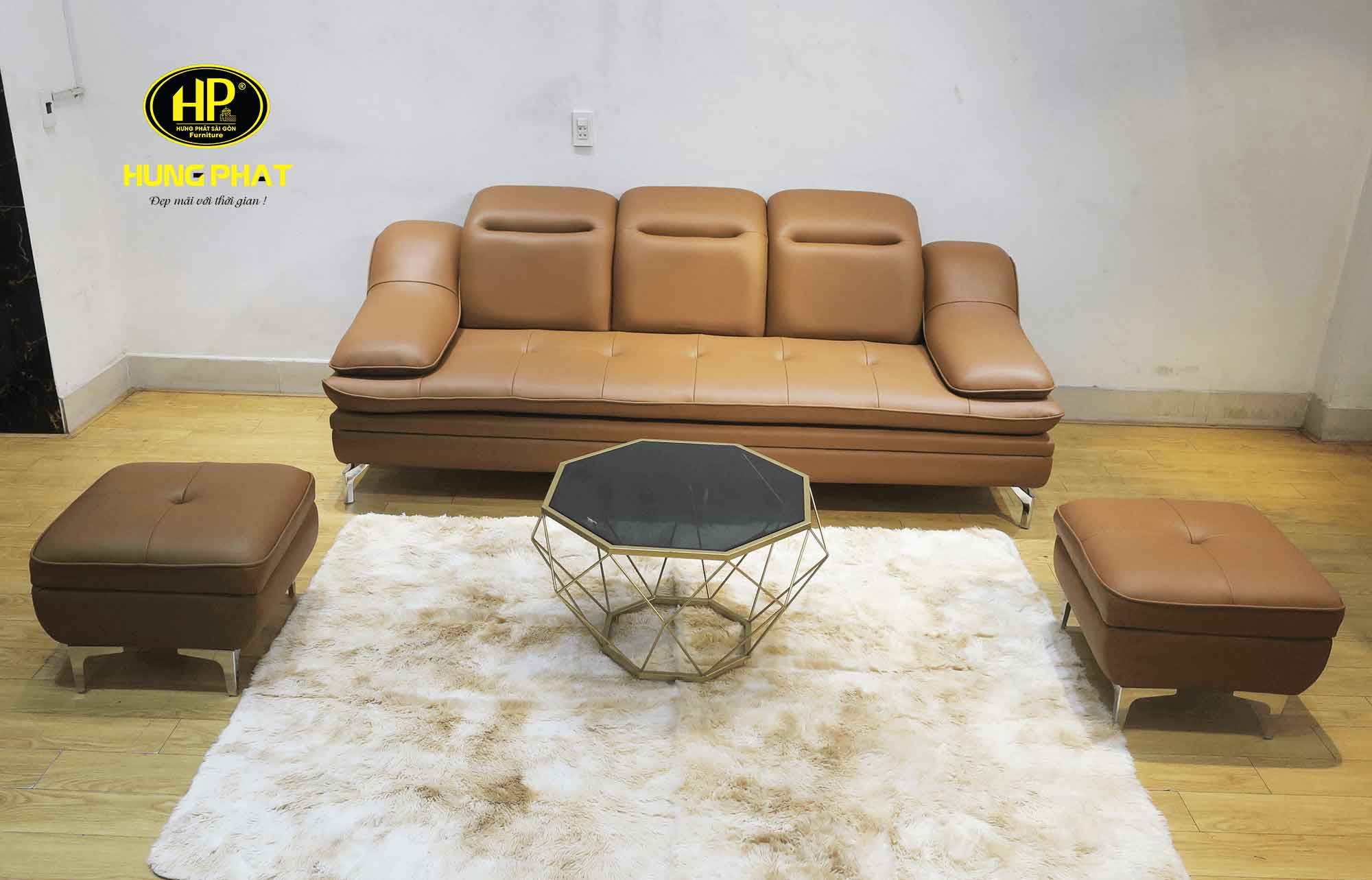 ghế sofa băng cao cấp chất liệu da thật sang trọng hcm