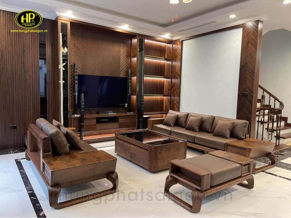 Ghế Sofa Gỗ Óc Chó Bắc Mỹ Nhập Khẩu HO-22