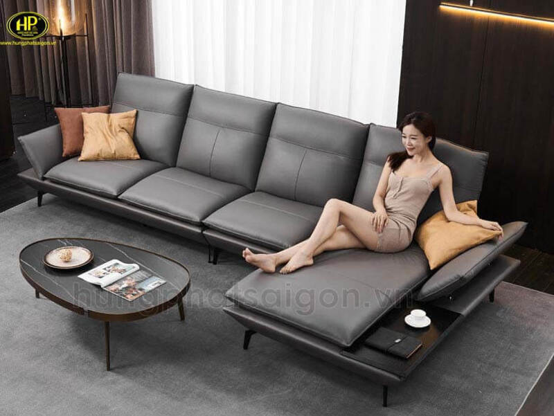 Ghế Sofa Góc Da Hiện Đại Nhập Khẩu H-283