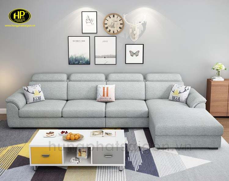 ghế sofa vải góc hiện đại H-284