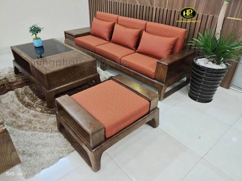 Ghế sofa gỗi sồi hiện đại nhập khẩu HS-16