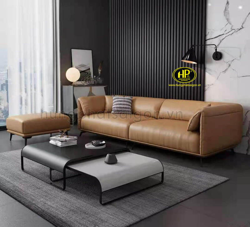 Sofa băng da cho phòng khách nhỏ H-192