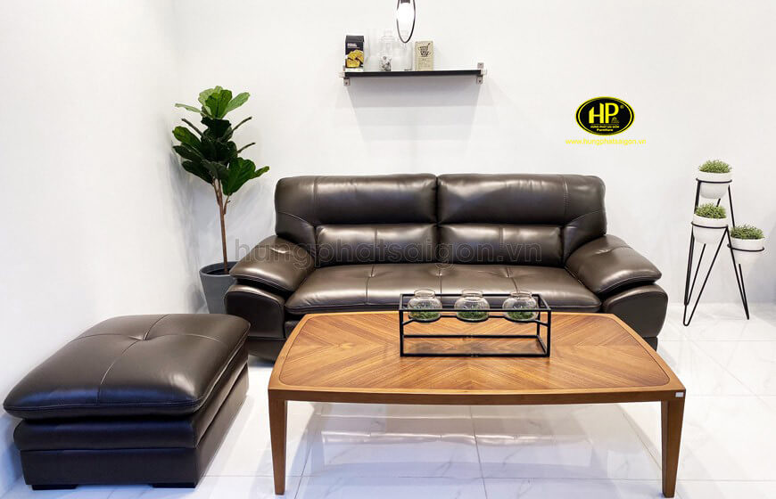 Sofa băng da đẹp H-191