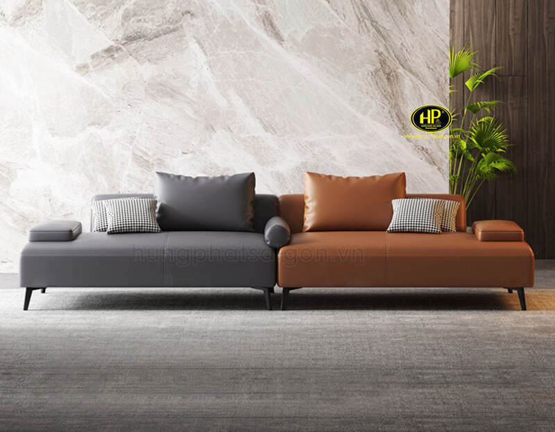 Sofa bằng da hiện đại H-189