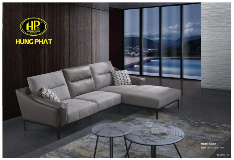 Sofa cao cấp vải giả da C-336