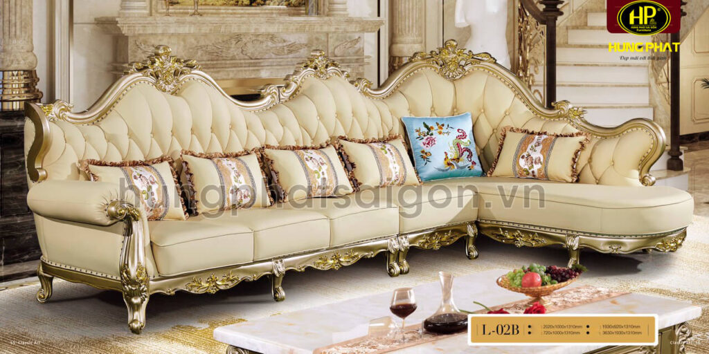 Sofa Góc Tân Cổ Điển Mã L-02B