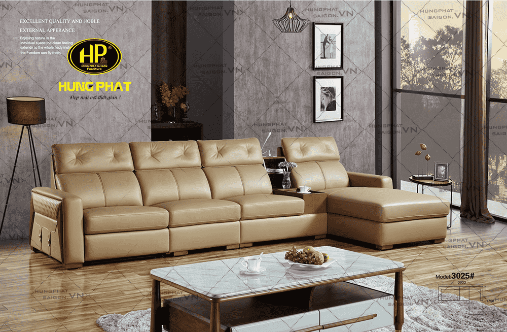 sofa da cao cấp sang trọng uy tín