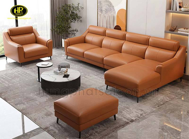 Sofa Da Góc L Hiện Đại HD-92