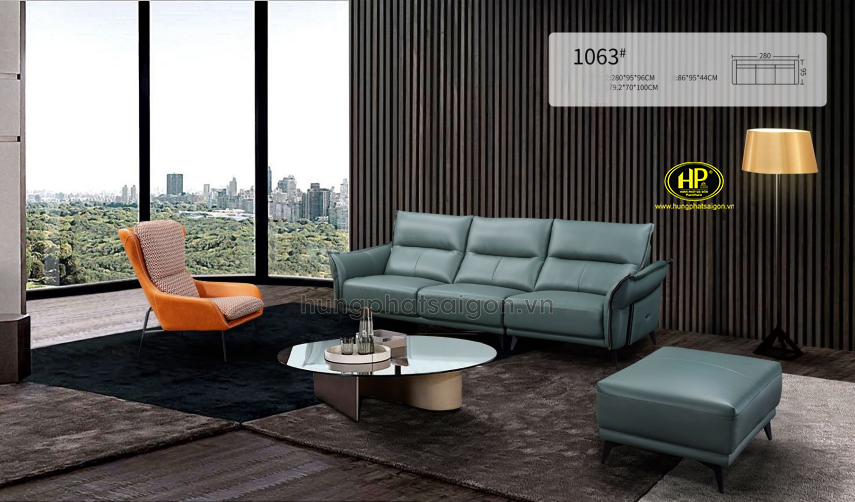 Sofa da hiện đại sang trọng AT-1063