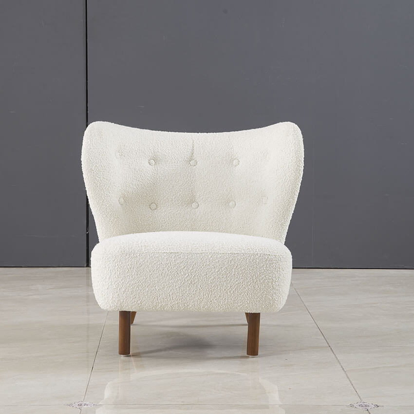 Sofa đơn màu trắng phong cách hiện đại DN-869
