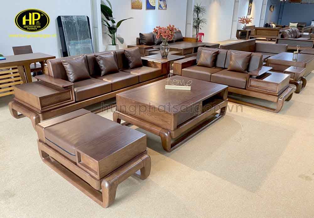 sofa gỗ óc chó