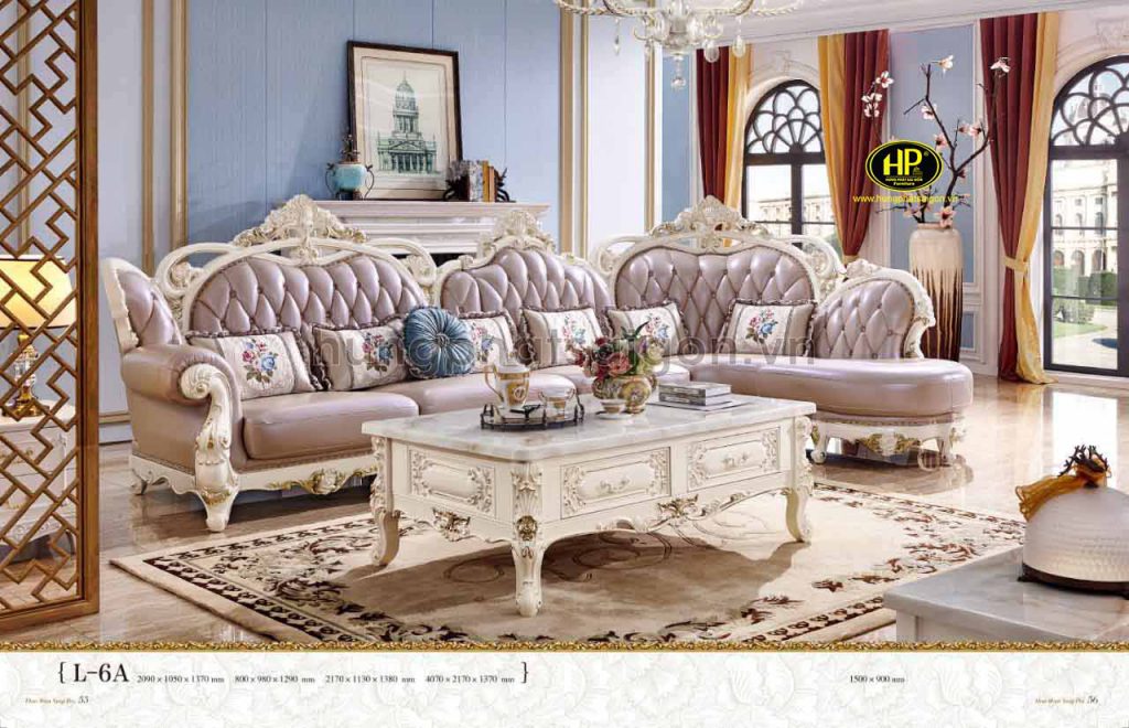 Sofa góc tân cổ điển cao cấp giá rẻ L-6A