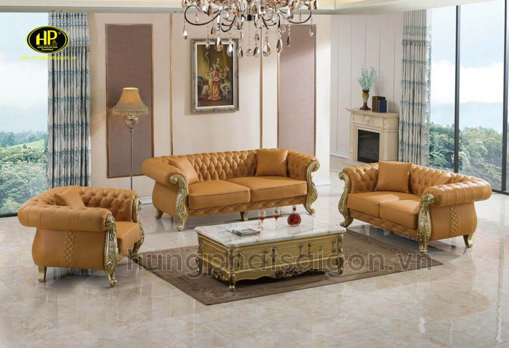 Sofa Tân Cổ Điển Vải Nỉ Cao Cấp TP-333-2