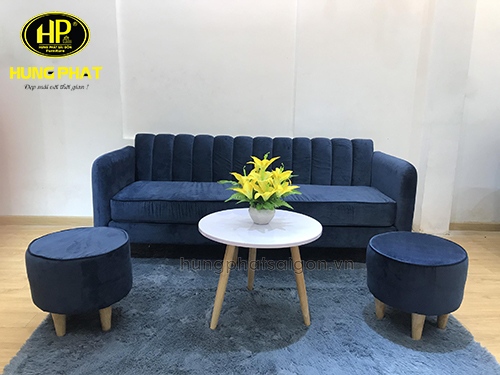 sofa xanh dương H-180