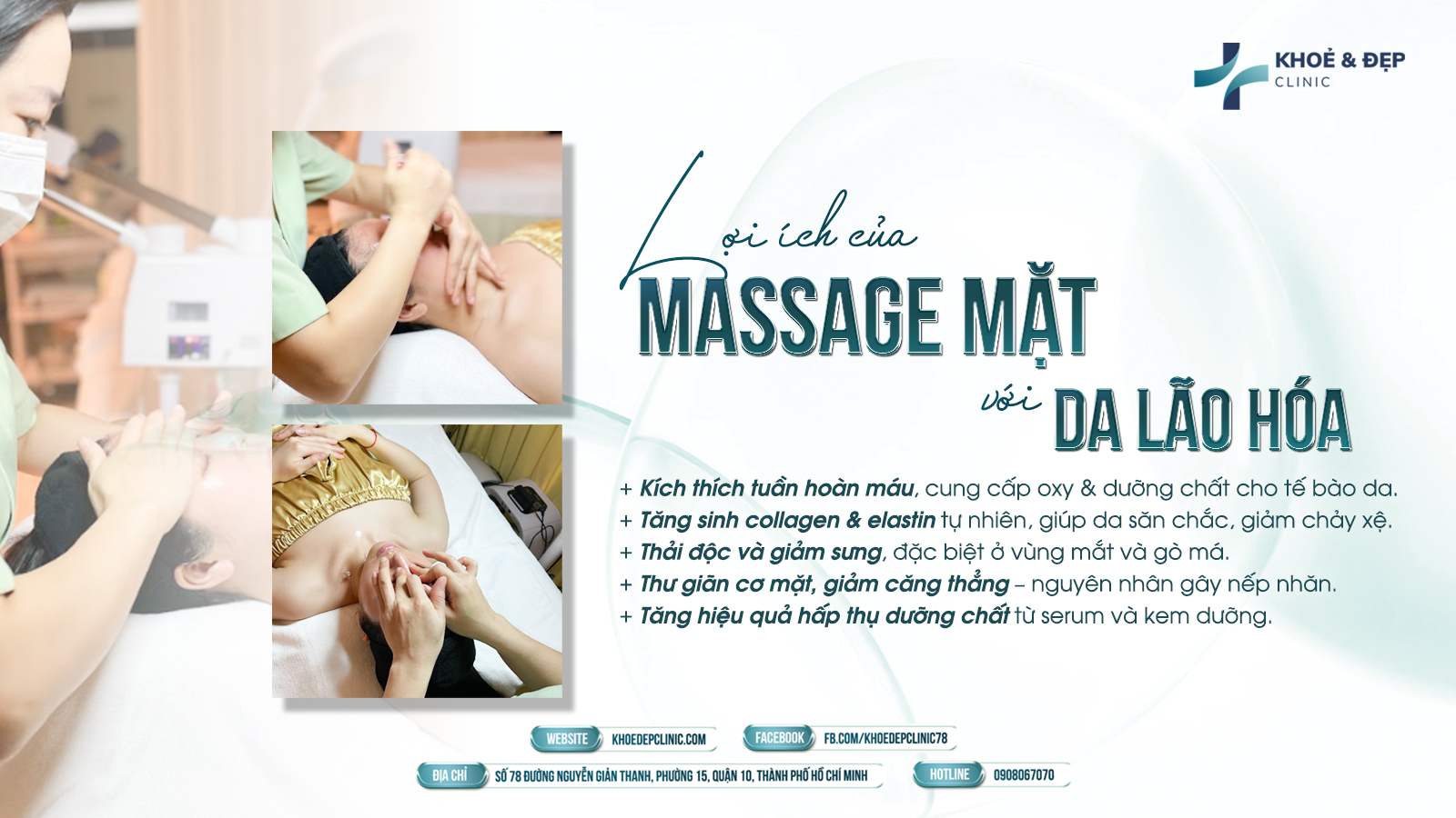 LỢI ÍCH CỦA MASSAGE MẶT VỚI DA LÃO HÓA