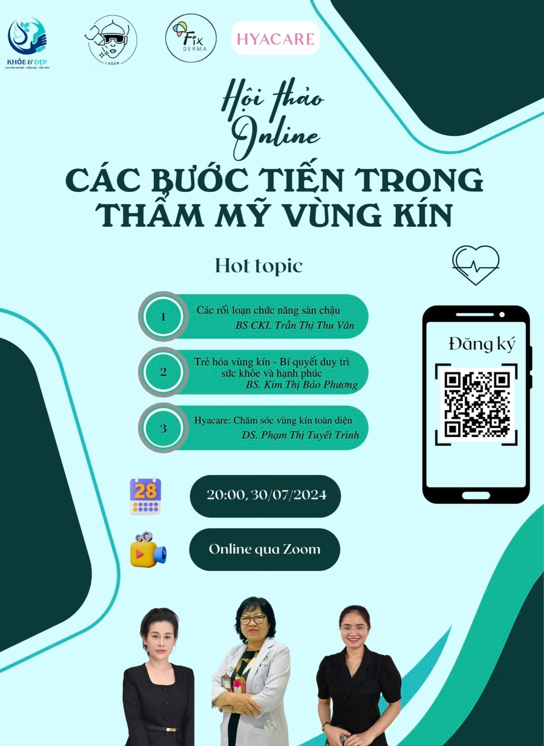 [THAM GIA NGAY] ZOOM: “CÁC BƯỚC TIẾN TRONG THẨM MỸ VÙNG KÍN”