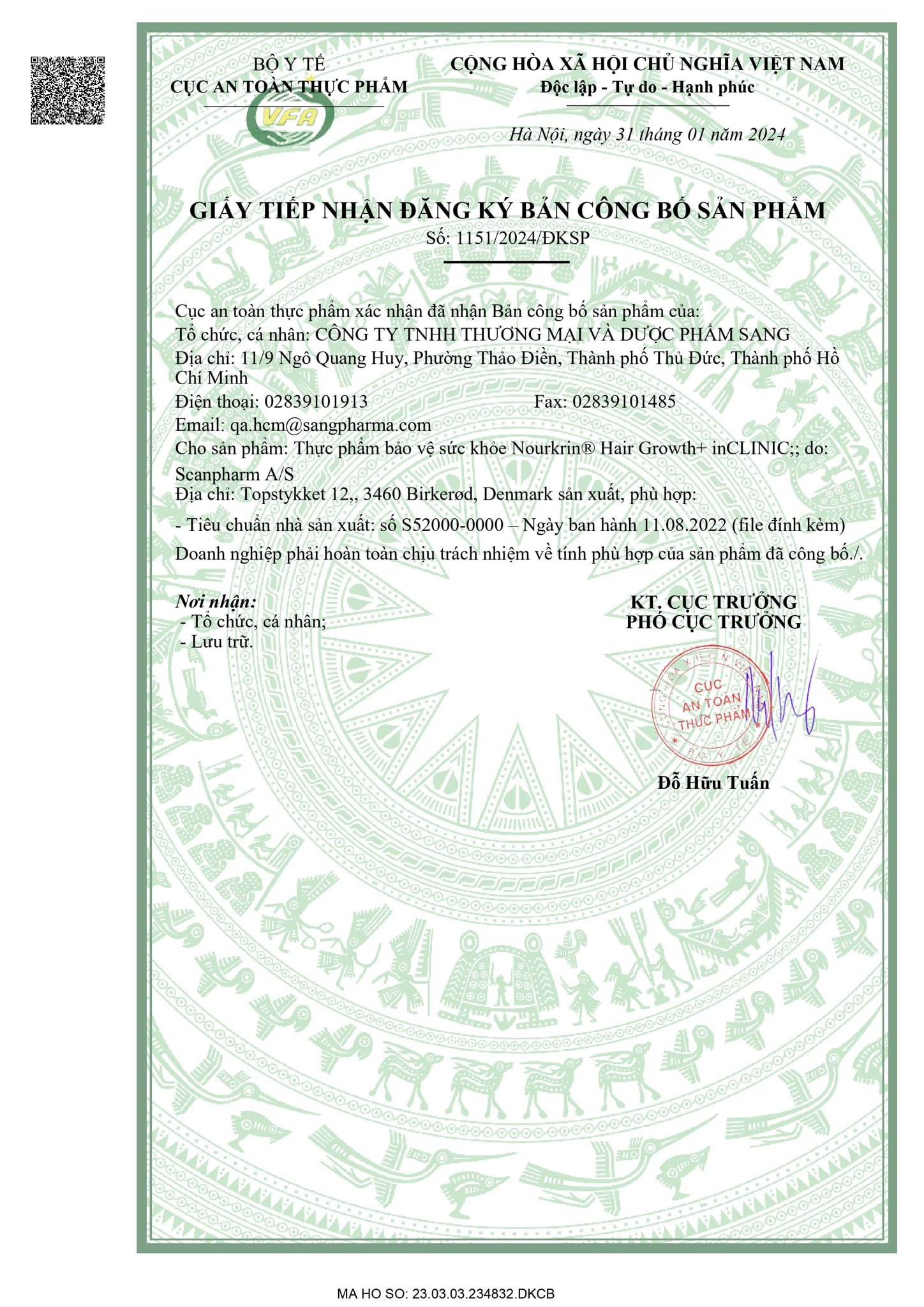 Giấy công bố sản phẩm