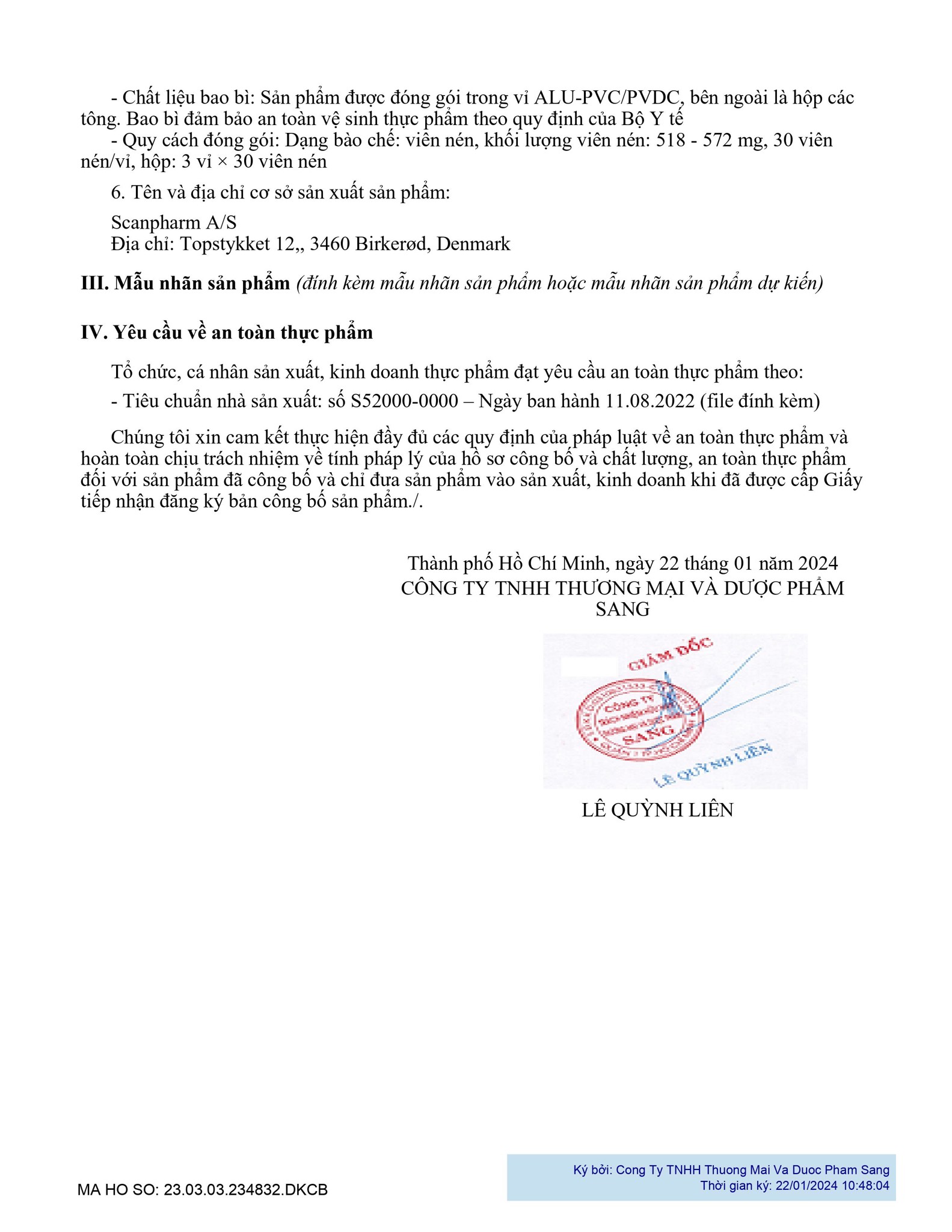 Giấy công bố sản phẩm