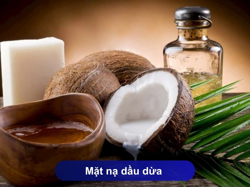 Mặt nạ dầu dừa bổ sung độ ẩm cho tóc khô