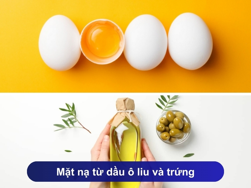 Mặt nạ từ dầu ô liu và trứng giúp phục hồi tóc khô, xỉn màu